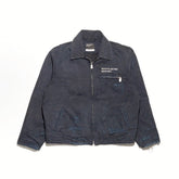 ERD Vintage Washed Distressed Cargo Harrington Jacket Outerwear