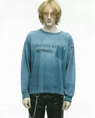ERD Vintage Oversized Washed Long Sleeve Graphic Tee