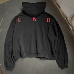 ERD Inspired 480g Washed Black Zip Hoodie