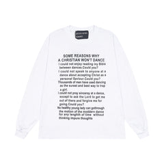 ERD Inspired Classic Slogan Number Cotton Longsleeve Tee