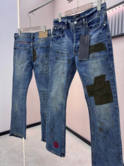 ERD melancholic Vintage Embroidered Straight Slim Pants