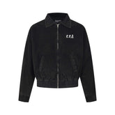 ERD Vintage Embroidered Padded Corduroy Bomber Jacket