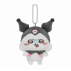 Chiikawa x Sanrio Momonga Kuromi Mascot Plush