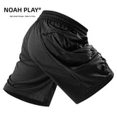 NOAH PLAY functional ice silk shorts for men in summer, thin, quick drying, loose fit, oversized casual workwear, cropped pants