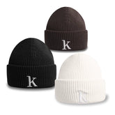 Kith Basic Embroidery K Knitted Hat Winter Warm Trendy Brand Men's and Women's Knitted Baotou Hat Street Couple Cold Hat