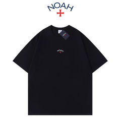 NOAH BWCJ chest cross small label print European and American trendy brand pure cotton casual couple short sleeved T-shirt for men