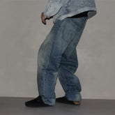GcBrand Lab Denim Pants Retro themed Japanese handmade washed denim jeans