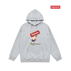 Supreme Gun Logo Hoodie – Grey
