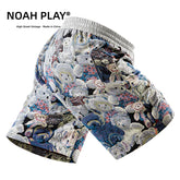 NOAH PLAY Summer Trendy Bear Jacquard Shorts Men's Loose Five Leg Shorts Retro Cartoon Casual Sports Pants