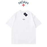 NOAH BWCJ chest cross small label print European and American trendy brand pure cotton casual couple short sleeved T-shirt for men