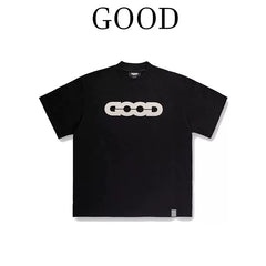 Wang Sulong's Good Foam Printed Basic 320G Heavy Cotton Summer Trendy Short Sleeve T-shirt for Men and Women