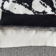 ERD melancholic rich second-generation Vintage Colorblock Portrait Knit Sweater