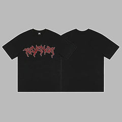 Revenge Outline Arch Logo Short Sleeve T-Shirt Black