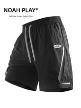 NOAH PLAY workwear shorts for men in summer, thin ice silk style, quick drying, loose fit, plus size, sporty and casual five quarter pants trend