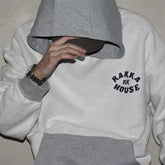 GcBrand Hoodie AW25 Heavy duty Basic Flower Grey Hoodie Retro Hoodie Hoodie with looped fabric hoodie