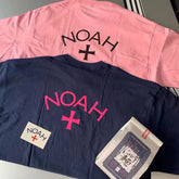NOAH BWCJ前后大小十字架圆领男士美式街头潮牌情侣纯棉短袖T恤男