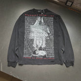 ERD High Street Vintage Washed Distressed Letter Long Tee