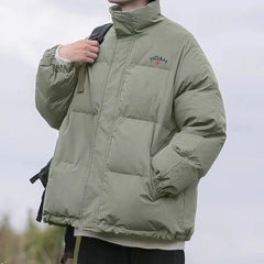 NOAH十字架潮牌羽绒服男装宽松冬季外套女休闲立领棉衣服加厚青年