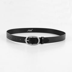 KITH pure cowhide trendy high-end clean fit retro versatile business casual needle buckle belt men's matte