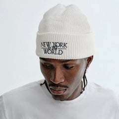 KITH New York Embroidery Knitted Hat Men's Winter Big Head Waist Cold Hat Outdoor Mountaineering Woolen Hat Baotou Warm Hat