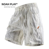 NOAH OLAY retro washed distressed shorts men's loose oversized workwear five quarter pants summer casual sports pants