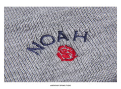 Defans trendy hip-hop cold hat NOAH rose embroidery men's and women's versatile warm knitted woolen hat with toe cap