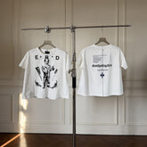 ERD melancholic Vintage Boy Graphic Cropped T-Shirt