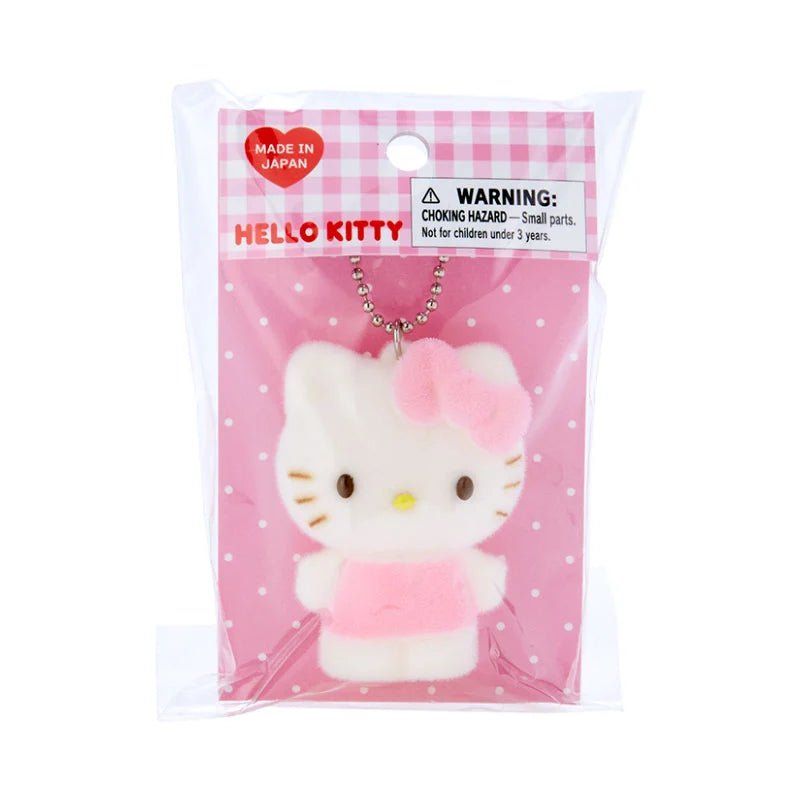 Sanrio Flocked Fuzzy Mascot Keychain
