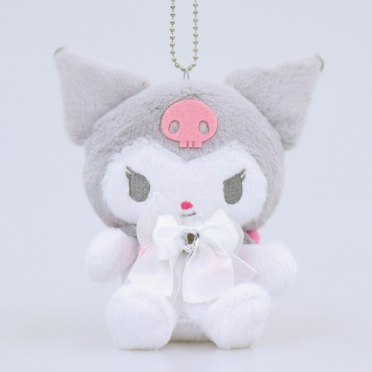 Sanrio Kuromi Colorful Boa Plush Mascot Keychain