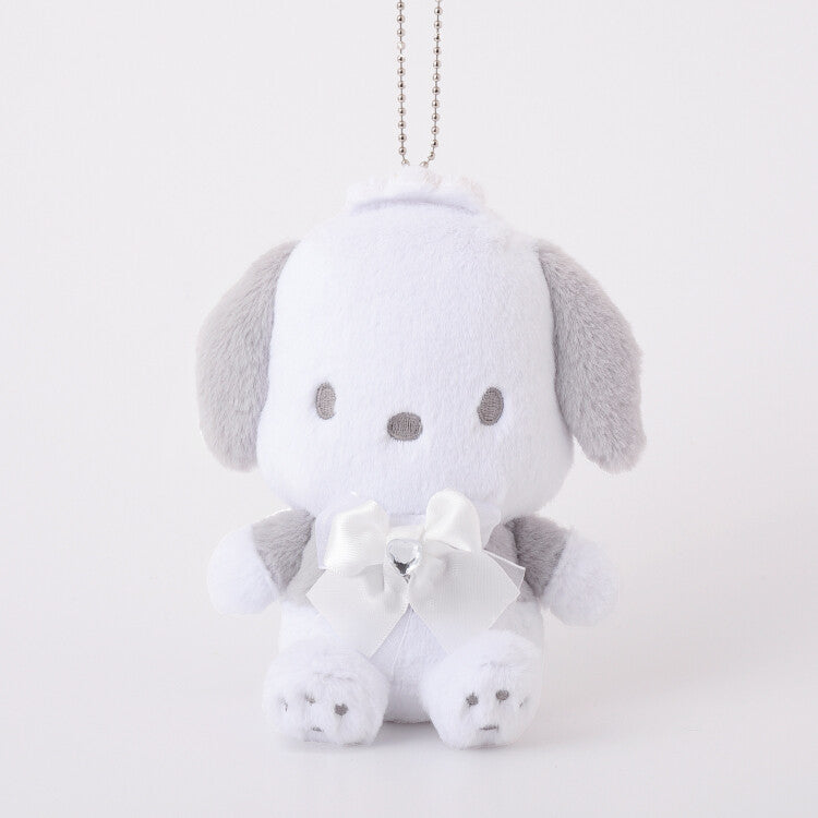 Sanrio Pochacco Colorful Boa Mascot Plush Keychain