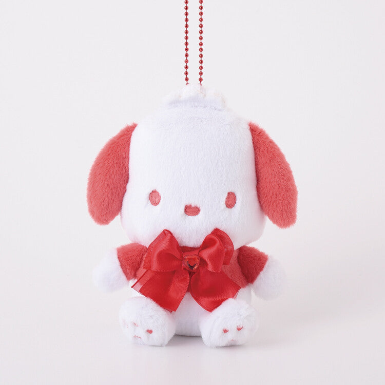 Sanrio Pochacco Colorful Boa Mascot Plush Keychain