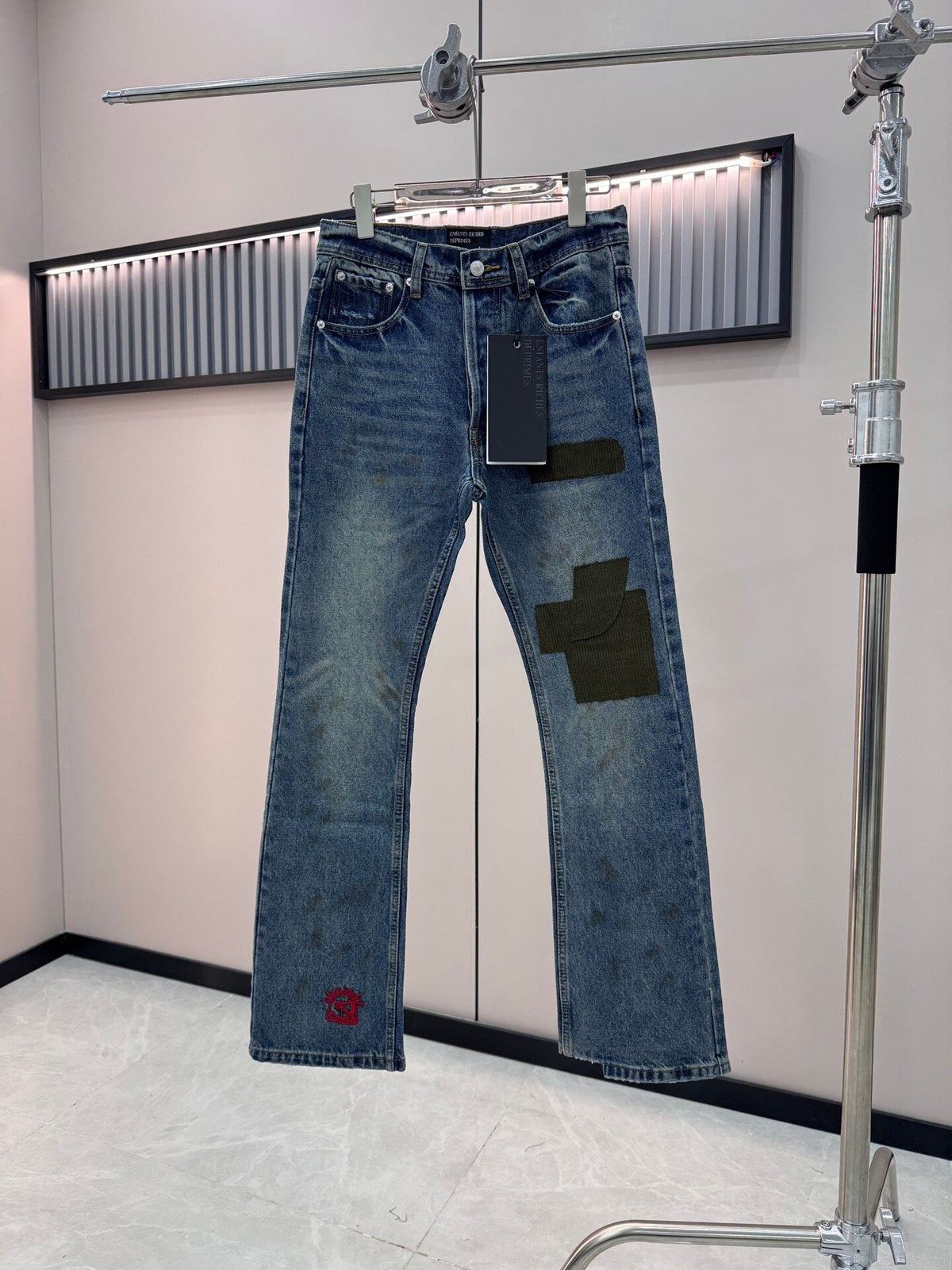 ERD melancholic Vintage Embroidered Straight Slim Pants