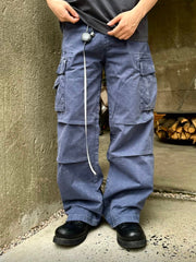 ERD Vintage Oversized Washed Multi Pocket Cargo Pants