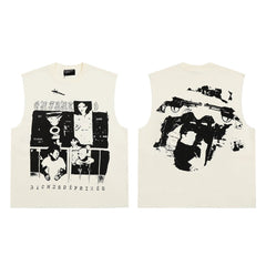 ERD melancholic High Street Shoulder Pad Tank Top