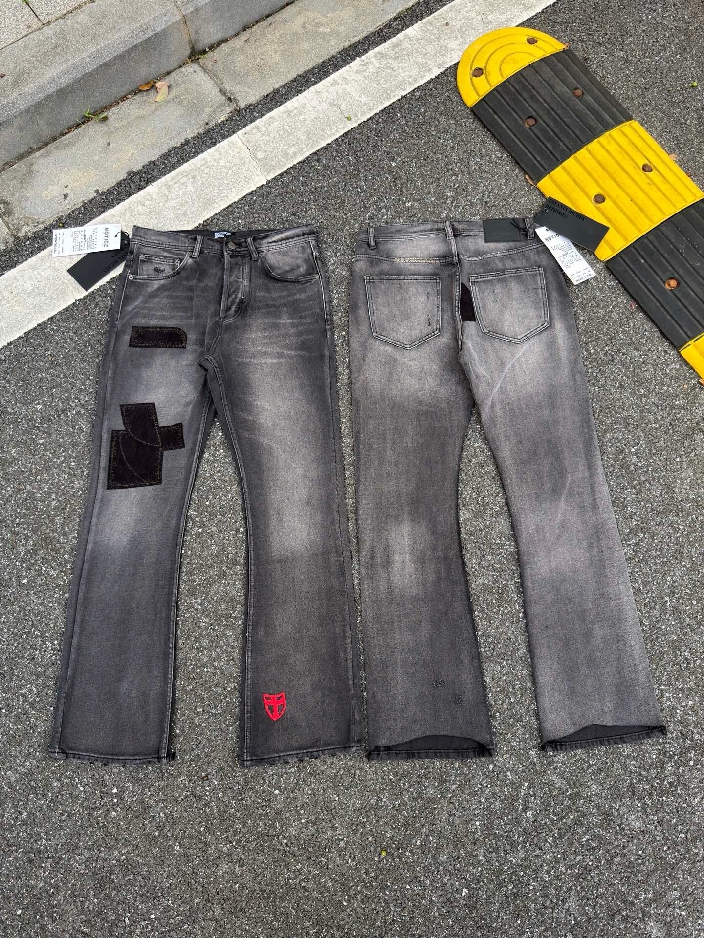 ERD Melancholy Vintage Embroidered Patchwork Flare Jeans