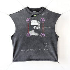 ERD Style High Street Ripped Character Muscle Tee