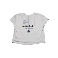 ERD Inspired Celebrity Graphic Distressed White Cotton Tee