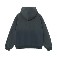 ERD Vintage Gradient Letter Print Pullover Hoodie