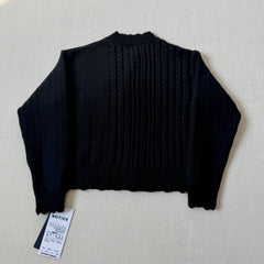 ERD Vintage Oversized Cable Knit Zip Up Cardigan