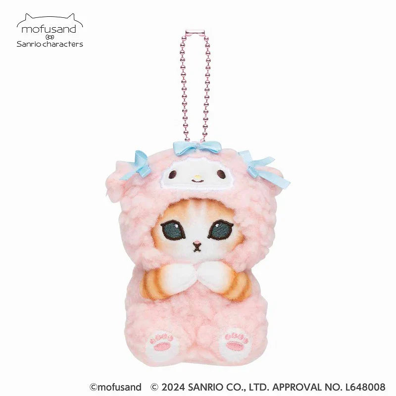 Mofusand x Sanrio Characters Plush Mascot Keychain [Japan in-store Exclusive]