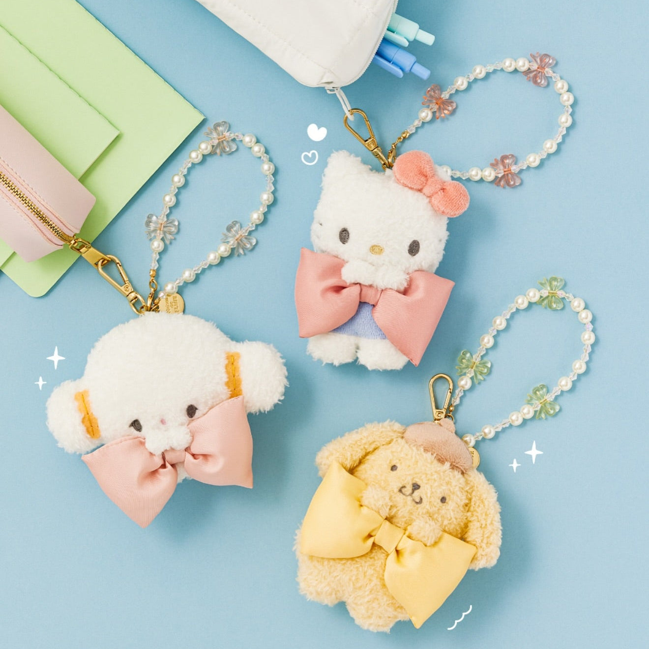 Sanrio x Maison de FLEUR 2025 Collection: Bow Mascot Plush Bag Charm
