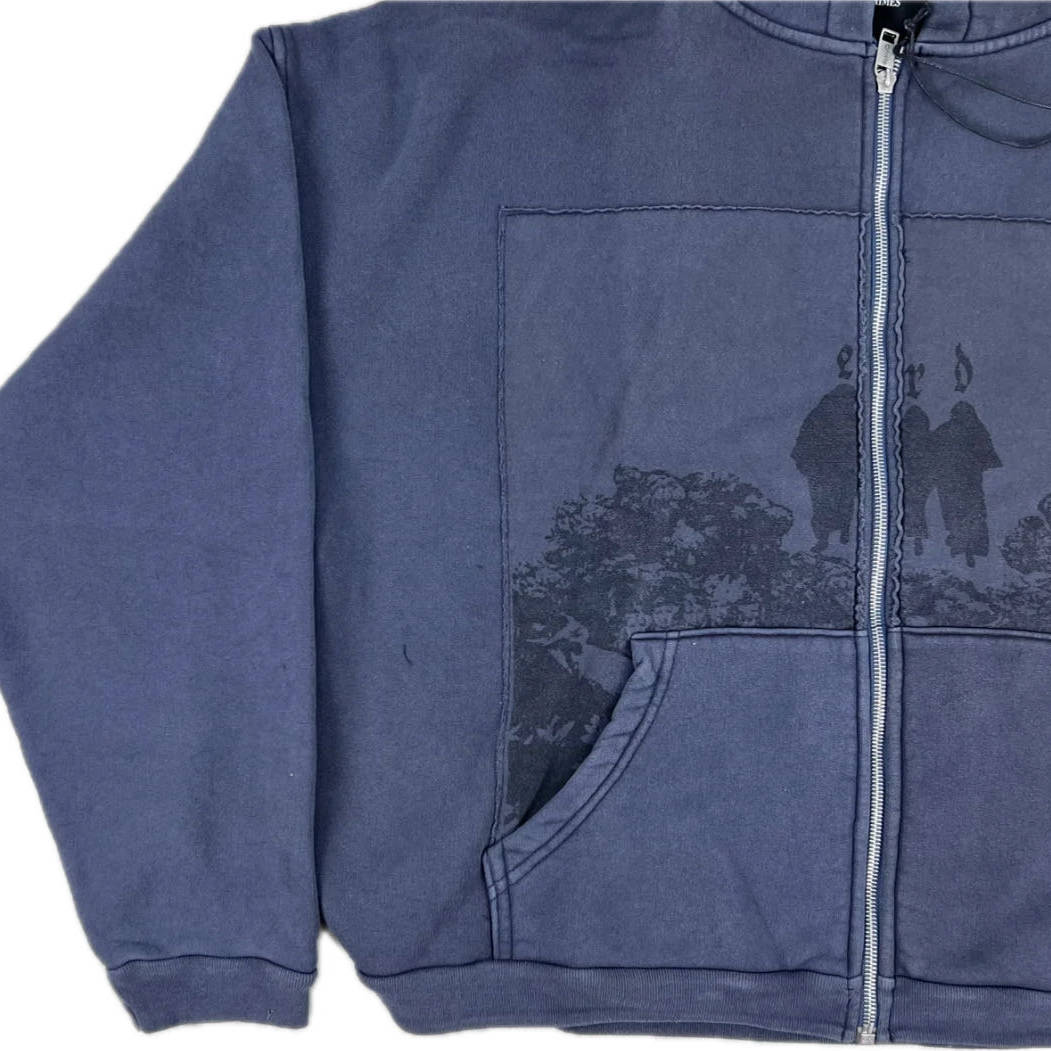 ERD Vintage Washed Purple Oversized Pullover Hoodie