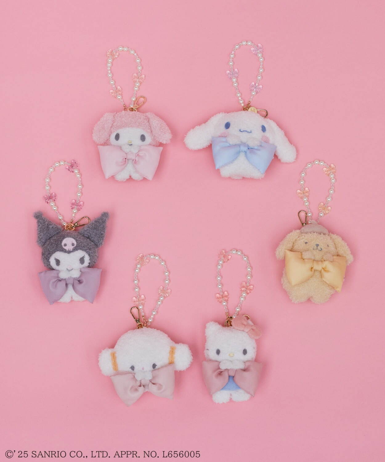 Sanrio x Maison de FLEUR 2025 Collection: Bow Mascot Plush Bag Charm
