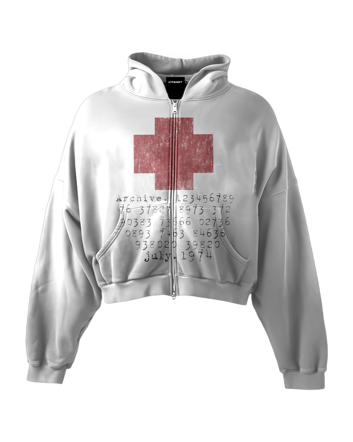 'JULY1974' HEAVYWEIGHT BOXY ZIPUP HOODIE
