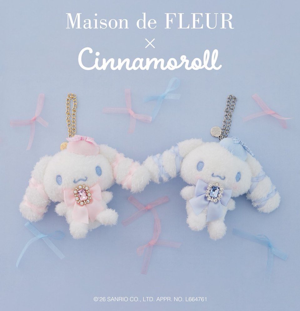 Maison de FLEUR x Sanrio Cinnamoroll Crystal Mascot Bag Charm
