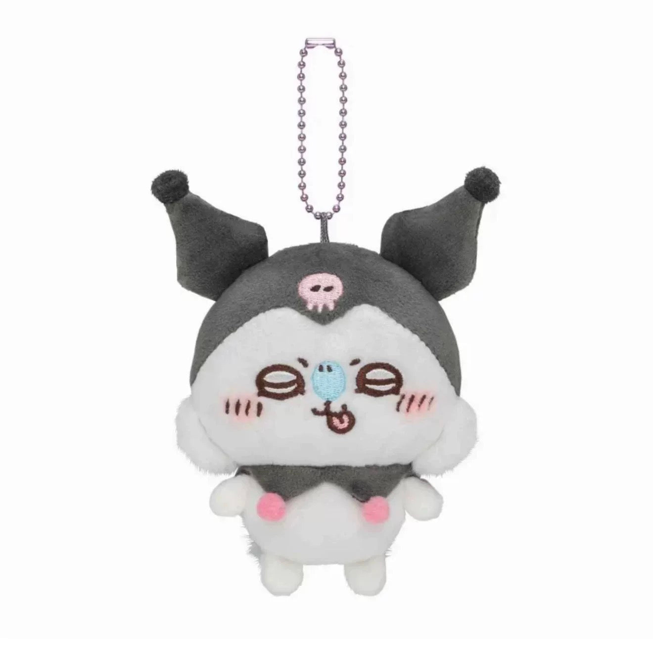 Chiikawa x Sanrio Momonga Kuromi Mascot Plush