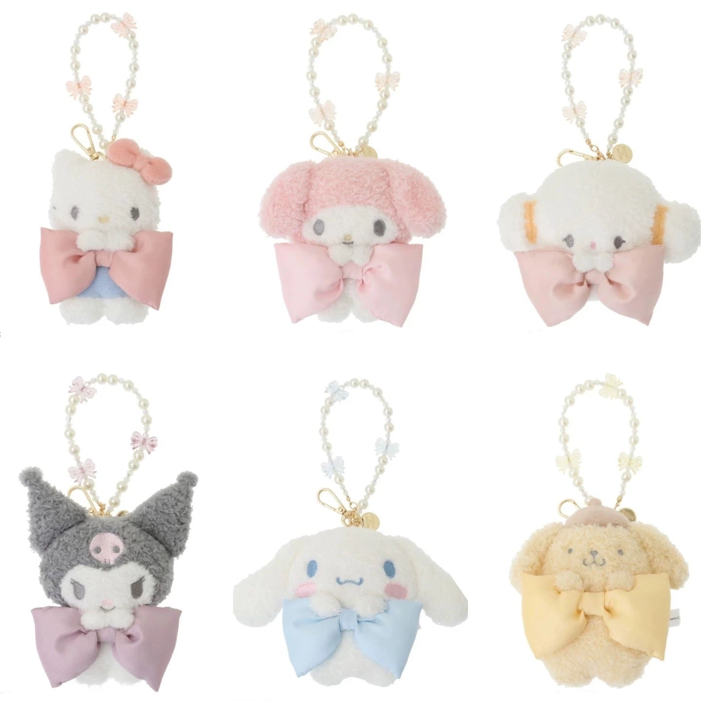 Sanrio x Maison de FLEUR 2025 Collection: Bow Mascot Plush Bag Charm