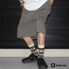 GcBrand SS24 Retro themed elements American retro street casual five quarter pants workwear denim shorts