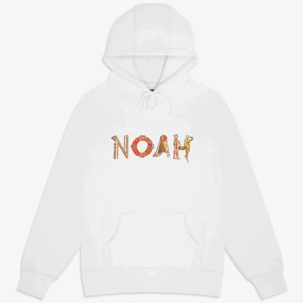 NOAH MARS niche trendy brand Egyptian pharaoh design sense American casual velvet thread splicing hooded sweatshirt
