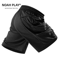 NOAH PLAY functional ice silk shorts for men in summer, thin, quick drying, loose fit, oversized casual workwear, cropped pants